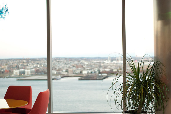 commercial, business, law firm, conference room,red chair, glasslamp,seaport, boston